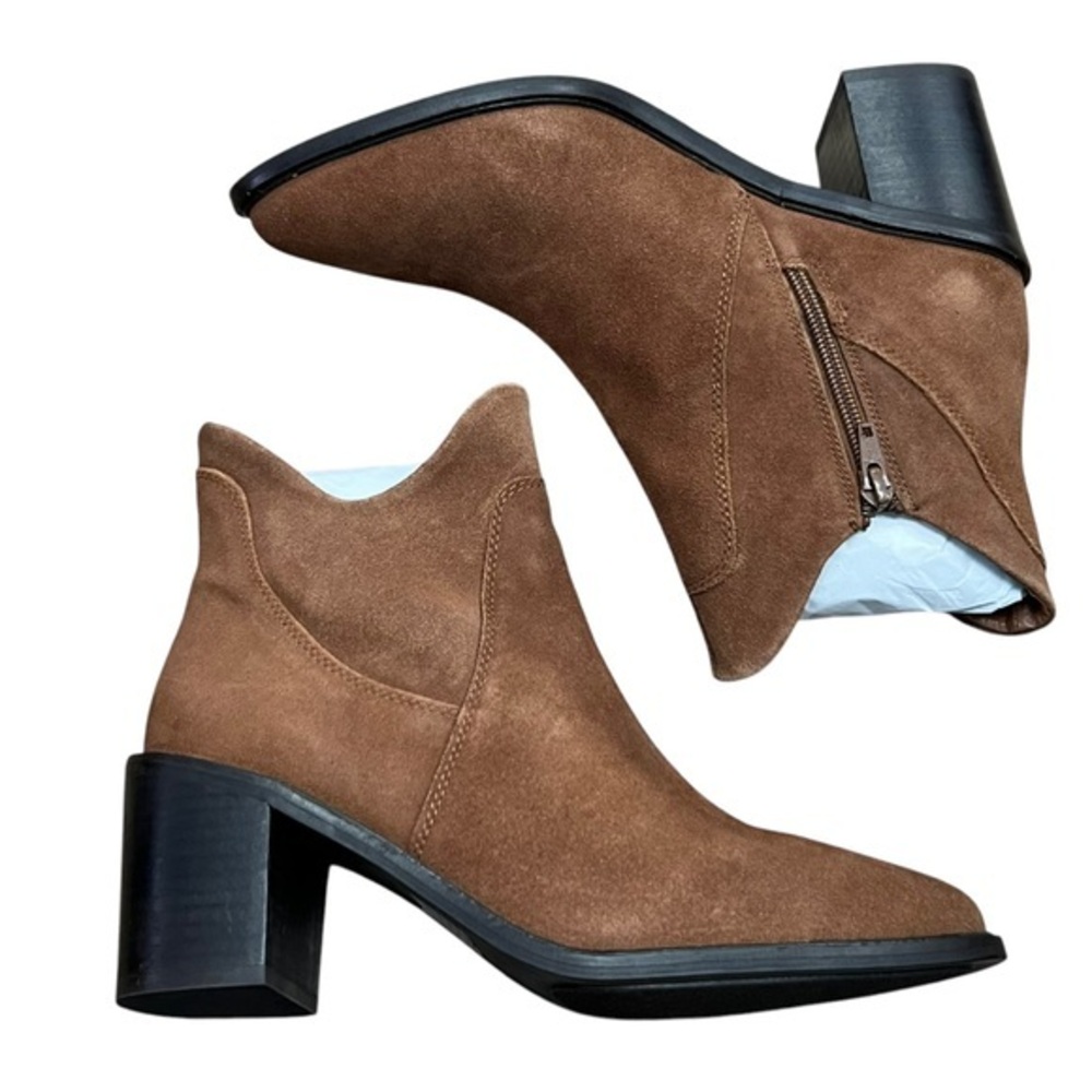 Seychelles Brown Suede Ankle Boots 3 inch heel Size 8